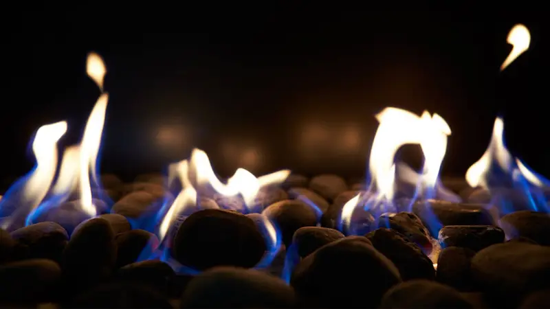 Flaming coals on a gas fire installed by Bolton Domestic Gas Services Wolverhampton