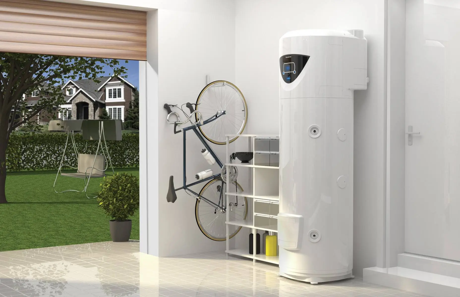 Hot water cylinder installed in a garage by Bolton Domestic Gas Services Wolverhampton